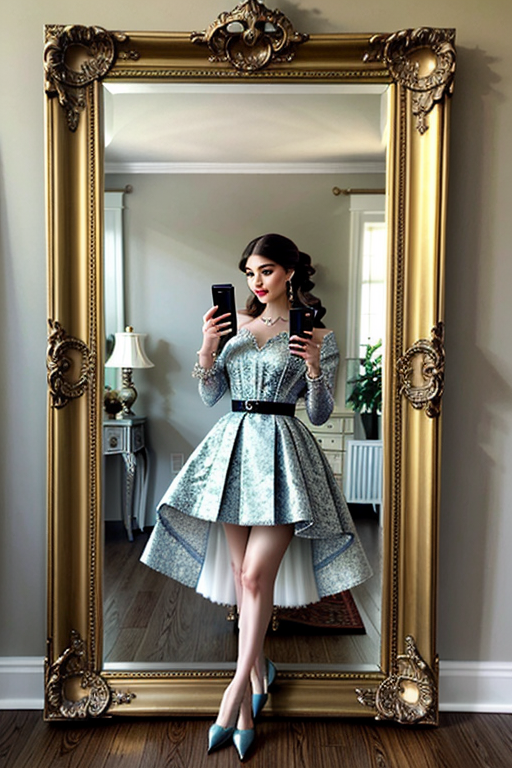 mirror photo pose girl simple